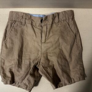 Janie and Jack Tan Flat Front Shorts
